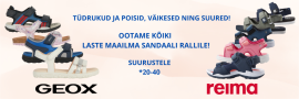 Geox ja Reima sandaalid