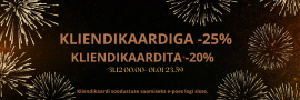Aastavahetuse eripakkumine kuni-25%
