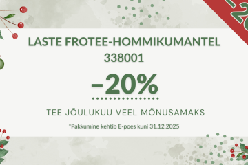 Laste frotee-hommikumantel (338001) nüüd jõulukuul –20%!✨