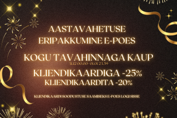 Aastavahetuse eripakkumine kuni-25%