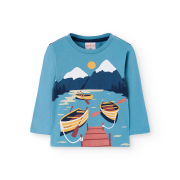 T-särk Mägijärv P. 342111, 4732 järvesinine