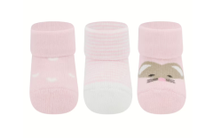 UUS! Beebi sokid 3-pk. Hiireke 205414, 0001 roosa latte