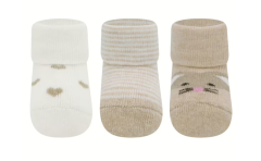 UUS! Beebi sokid 3-pk. Hiireke 205414, 0002 beež latte