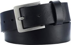 Playshoes nahast püksirihm 601520, 20 must